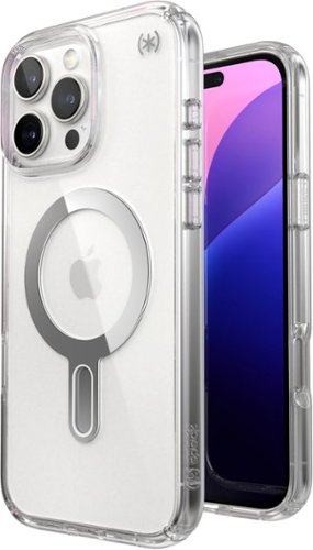 Speck Presidio Perfect Clear ClickLock Case with MagSafe for Apple iPhone 16 Pro Max - Clear/Chrome WORLDWIDE DELIVERY