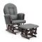Storkcraft - Hoop Glider and Ottoman - Espresso/Gray-Front_Standard