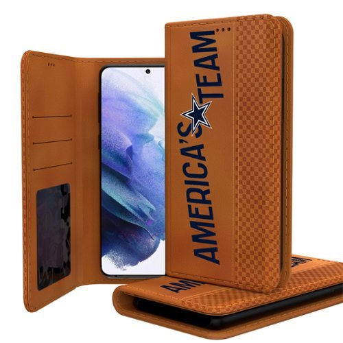 Keyscaper - NFL - Dallas Cowboys Galaxy Folio Case - S24 - Brown-Front_Standard 