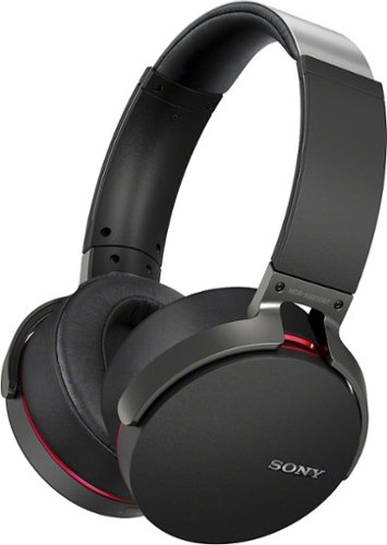  Sony - Extra Bass Wireless Over-the-Ear Headphones - Black
