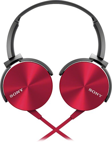  Sony - On-Ear Headphones - Red