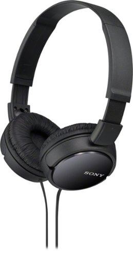 Sony - ZX Series Wired On-Ear Headphones - Black