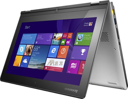  Lenovo - Yoga 2 2-in-1 11.6&quot; Touch-Screen Laptop - Intel Core i5 - 4GB Memory - 128GB Solid State Drive - Silver/Black