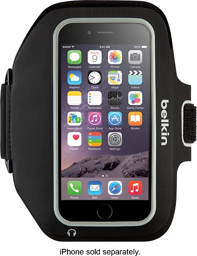  Belkin - Sport-Fit Plus Armband for Apple® iPhone® 6 Plus and 6s Plus - Black