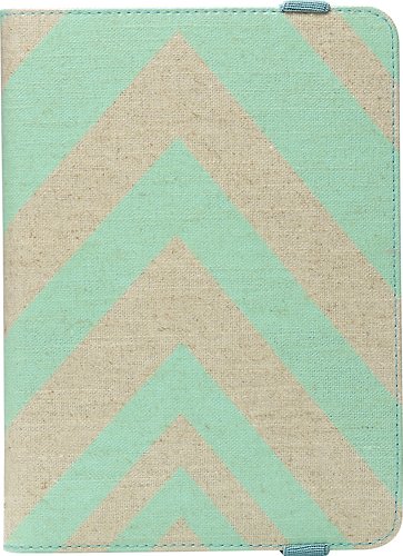  Studio C - Chevron On &amp; On Case for Most Tablets Up to 10&quot; - Linen/Aqua