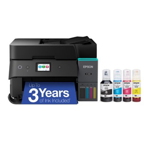 Epson - EcoTank ET-4950 Wireless All-in-One Color Supertank Inkjet Printer - Black-Front_Standard 