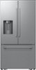 Samsung - 36 in. Wide Bespoke AI 24 cu. ft. Counter Depth 3-Door French Door Refrigerator with Zero Clearance Fit & Sphere Ice - Stainless Steel-Front_Standard