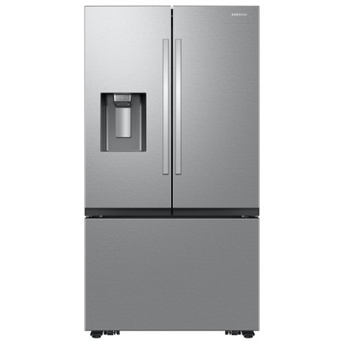 Samsung - Bespoke AI 31 cu. ft. Mega Capacity 3-Door French Door Refrigerator with External Water & Ice Dispenser - Stainless Steel