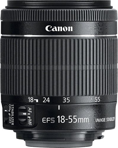  Canon - EF-S 18-55mm f/3.5-5.6 IS STM Standard Zoom Lens - Black