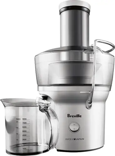 Breville Juice Fountain Compact Electric Juicer Silver BJE200XL Open
