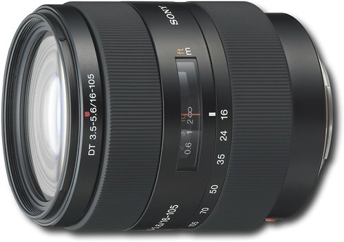 Sony - DT 16-105mm f/3.5-5.6 A-Mount Standard Zoom Lens - Black-Front_Standard 
