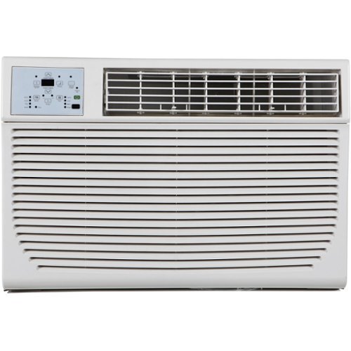 Keystone - 350 Sq. Ft. 8,000 BTU Window Air Conditioner and 3,500 BTU Heater with Supplemental Heat - White-Front_Standard 