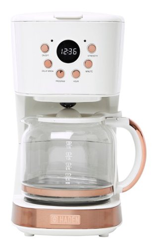 Haden - 12-Cup Coffee Maker - Ivory and Copper-Front_Standard 