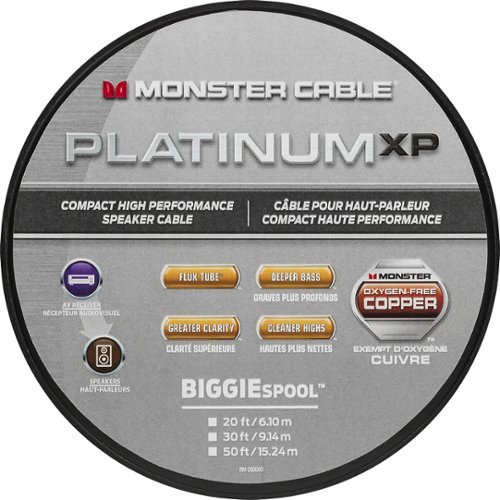  Monster - Platinum XP Clear Jacket MKIII 50' Compact Speaker Cable - Clear/Copper