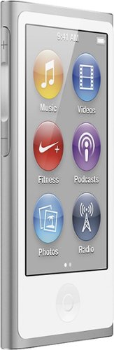 Apple - Geek Squad Certified Refurbished nano® 16GB MP3 Player (7th Generation) - Silver-Front_Standard 