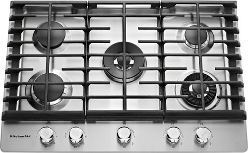  KitchenAid - 30&quot; Built-In Gas Cooktop - Stainless Steel