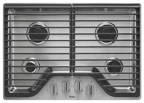  Whirlpool - 30&quot; Built-In Gas Cooktop - Stainless Steel