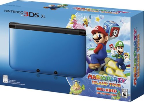  Nintendo - 3DS XL with Mario Party: Island Tour - Blue/Black