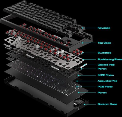 GAMDIAS HERMES M7 TKL Hybrid Mechanical Red Switch Gaming Keyboard - Black WHERE TO BUY
