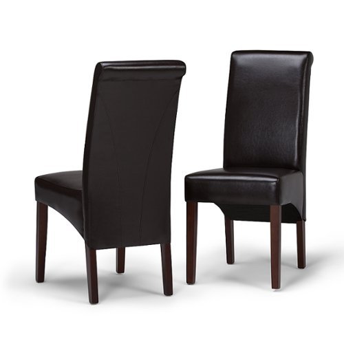 Simpli Home - Avalon Deluxe Parson Dining Chair (Set of 2) - Tanners Brown-Front_Standard 