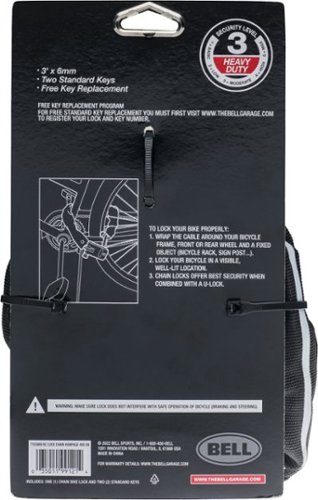 Bell Rampage 400 Chain Lock for Bike and Scooter - Black HOW TO BUY