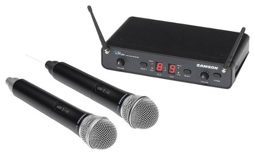 Samson - Concert 288 2-Ch. UHF Wireless Vocal Microphone System - Black