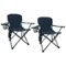 Bestier Folding Camping Chair with Large Storage Space_Set of 2 - Black-Front_Standard 
