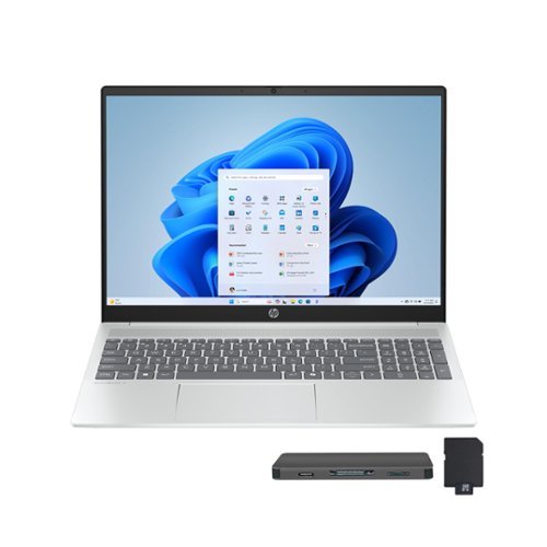 HP - OmniBook 5 16" 2K Touchscreen Laptop,Intel Core Ultra 7 255U,32GB RAM,1TB SSD+1TB Dock Set,Backlit,Win 11 - Silver-Front_Standard 