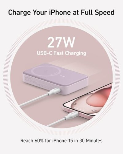 Anker MagGo Power Bank, 15W Ultra Fast MagSafe Compatible Portable