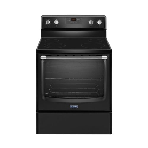 Maytag - 6.2 Cu. Ft. Self-Cleaning Freestanding Electric Range - Black-Front_Standard 