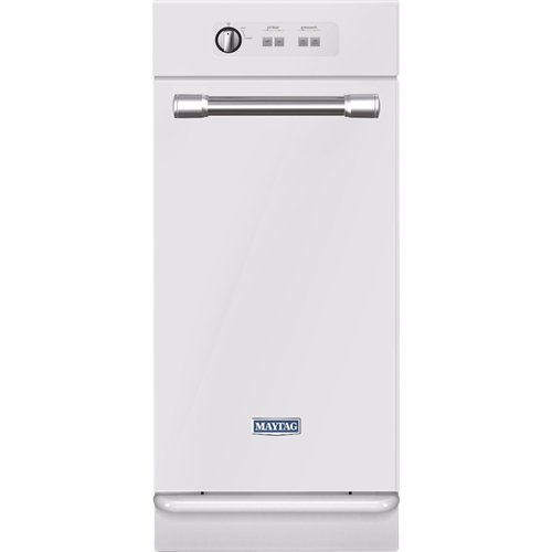 Maytag - 15" Undercounter Trash Compactor - White-Front_Standard 