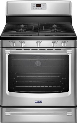  Maytag - 5.8 Cu. Ft. Self-Cleaning Freestanding Gas Convection Range - Stainless steel