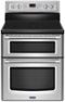 Maytag - 6.7 Cu. Ft. Self-Cleaning Freestanding Double Oven Electric Convection Range - Stainless steel-Front_Standard 