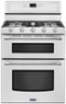 Maytag - 6.0 Cu. Ft. Self-Cleaning Freestanding Double Oven Gas Convection Range - White-Front_Standard