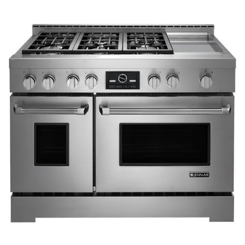 Jenn-Air - Self-Cleaning Freestanding Double Oven Dual Fuel Convection Range - Stainless steel-Front_Standard 