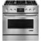 JennAir - 5.1 Cu. Ft. Self-Cleaning Freestanding Dual Fuel Convection Range - Stainless Steel-Front_Standard