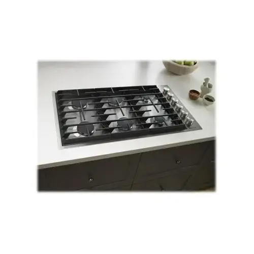 Front. JennAir - 36" Gas Cooktop - Stainless steel.