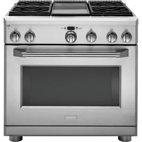 Monogram - 6.2 Cu. Ft. Self-Cleaning Freestanding Gas Convection Range - Stainless Steel-Front_Standard 