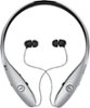 LG - Tone Infinim Wireless Earbud Headphones - Metallic Silver-Front_Standard