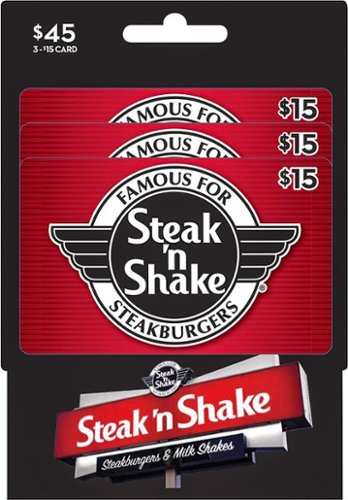  Steak 'n Shake - 15$ gift card (pack of 3)