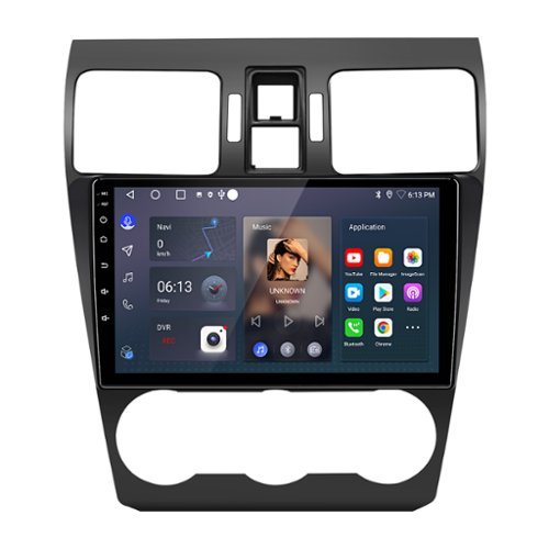 Junsun - 9 Inch 2+64GB carplay Android 14 For Subaru Forester 2013-2015 Car Stereo Radio GPS Navi WIFI Bluetooth FM RDS DSP SWC - Black-Front_Standard 