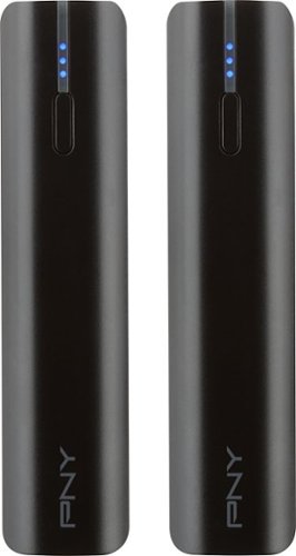  PNY - PowerPack 2600 USB Rechargeable External Batteries (2-Pack) - Black