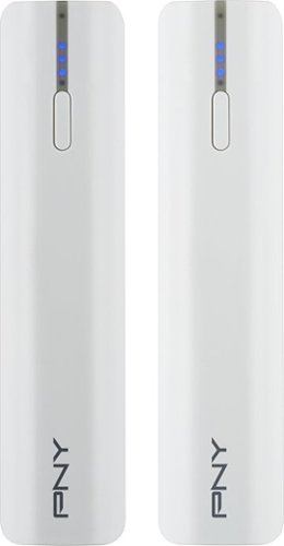  PNY - PowerPack 2600 USB Rechargeable External Batteries (2-Pack) - White