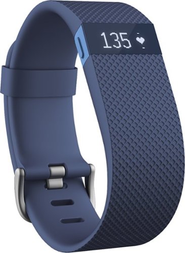  Fitbit - Charge HR Activity Tracker + Heart Rate (Large) - Blue