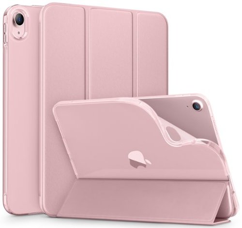 DTTO - Case for iPad (A16) 11th Gen 2025 & iPad 10th Gen 2022, Slim Trifold Stand Cover with Auto Wake/Sleep - RoseGold-Front_Standard 