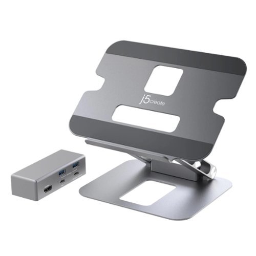 j5create Multi-Angle 4K Docking Stand - Silver WORLDWIDE DELIVERY