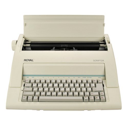 Royal - Scriptor Portable Electronic Typewriter - White-Front_Standard 