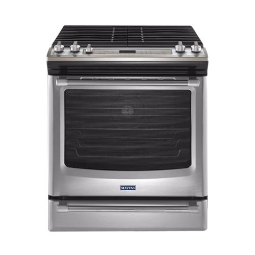  Maytag - 5.8 Cu. Ft. Self-Cleaning Slide-In Gas Convection Range - Stainless steel