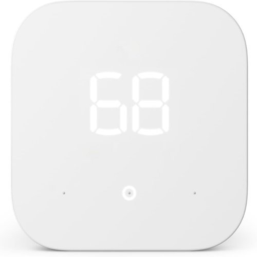Amazon - Smart Thermostat – Save money and energy - Works with Alexa and Ring - C-wire required - White-Front_Standard 