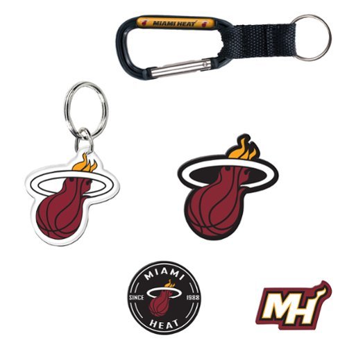 WinCraft - Miami Heat 5-Pack Key Ring and Fridge Magnet Set - Multicolor-Front_Standard 